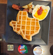 It's Texas, y'all.
Good breakfast.