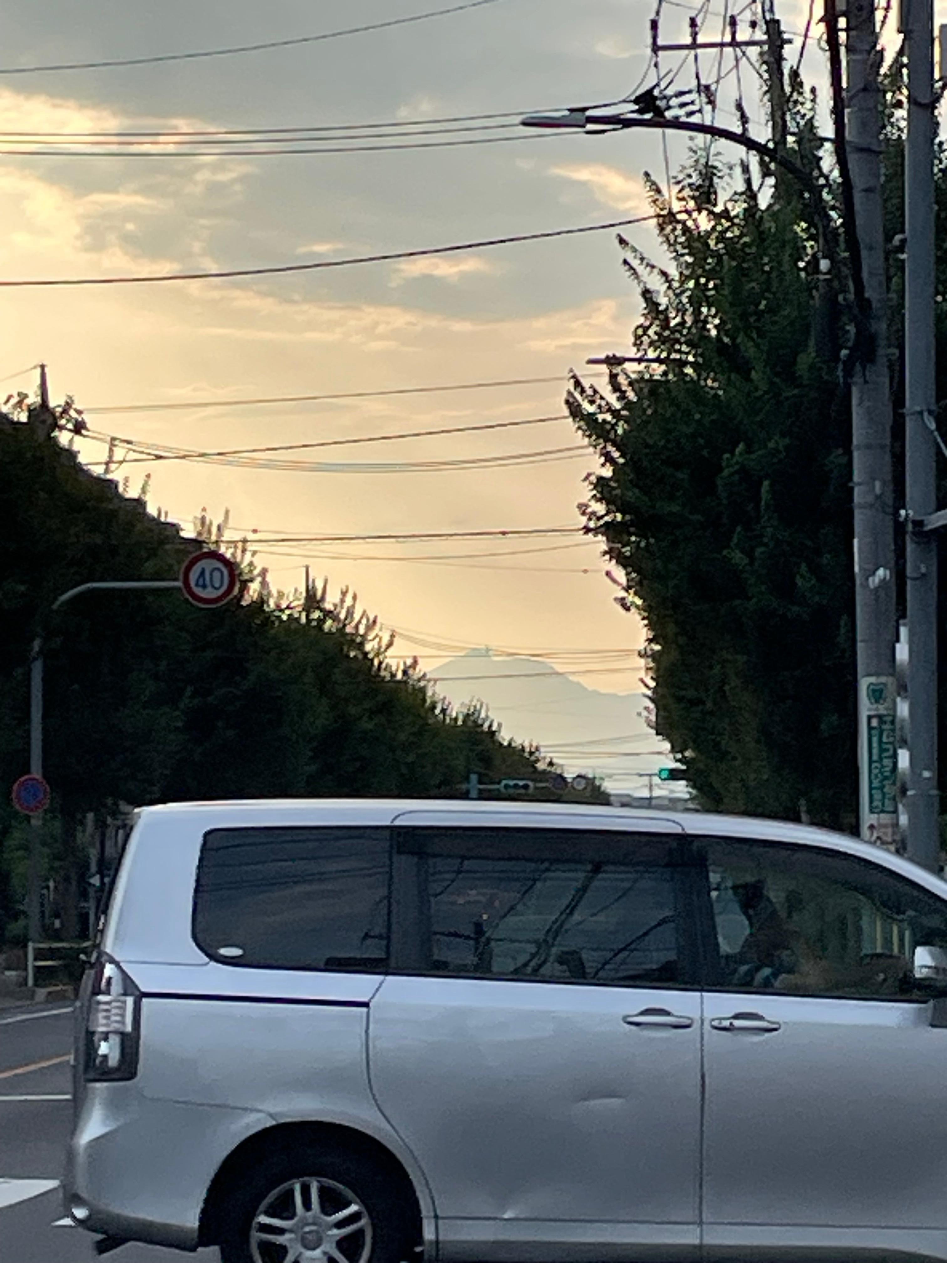Mount Fuji View from Street 