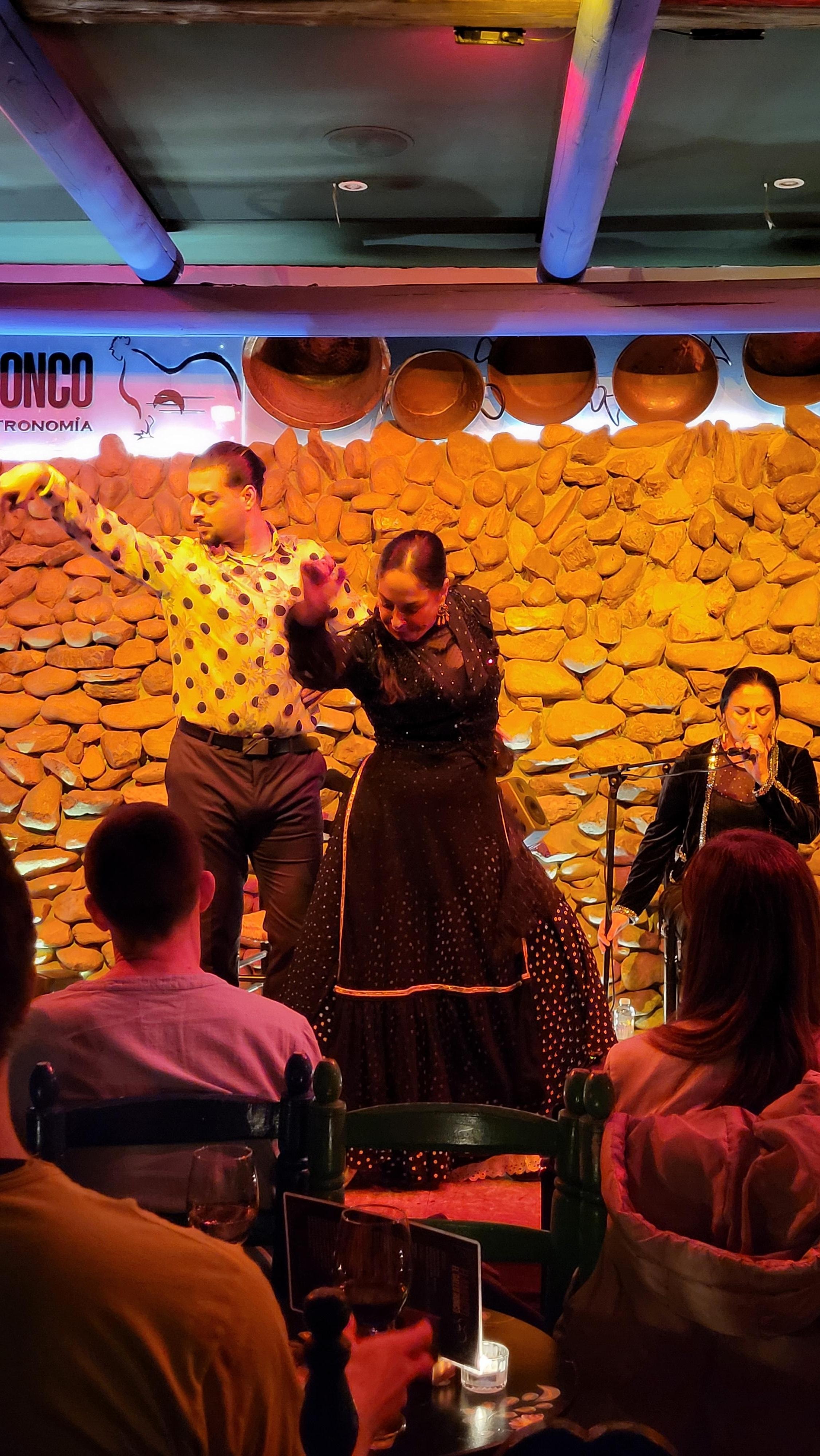 10 minute walk to flamenco show