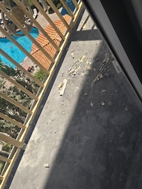 I paid extra to have a sit down balcony I did not have one at those The little thing that was there was completely disgusting