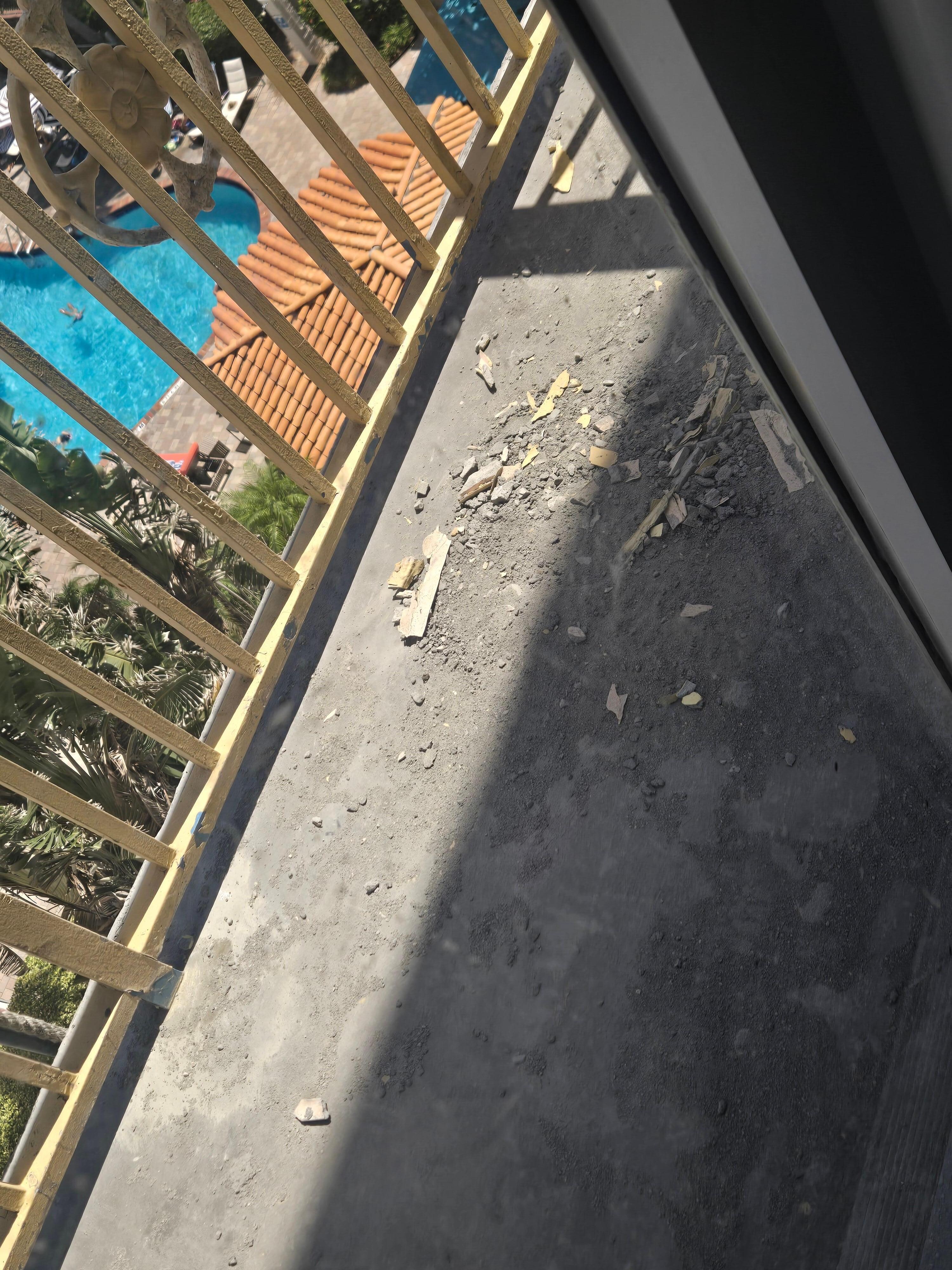 I paid extra to have a sit down balcony I did not have one at those The little thing that was there was completely disgusting
