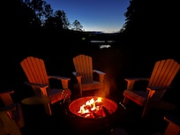 Having a fire at night on a chilly evening was wonderful to enjoy