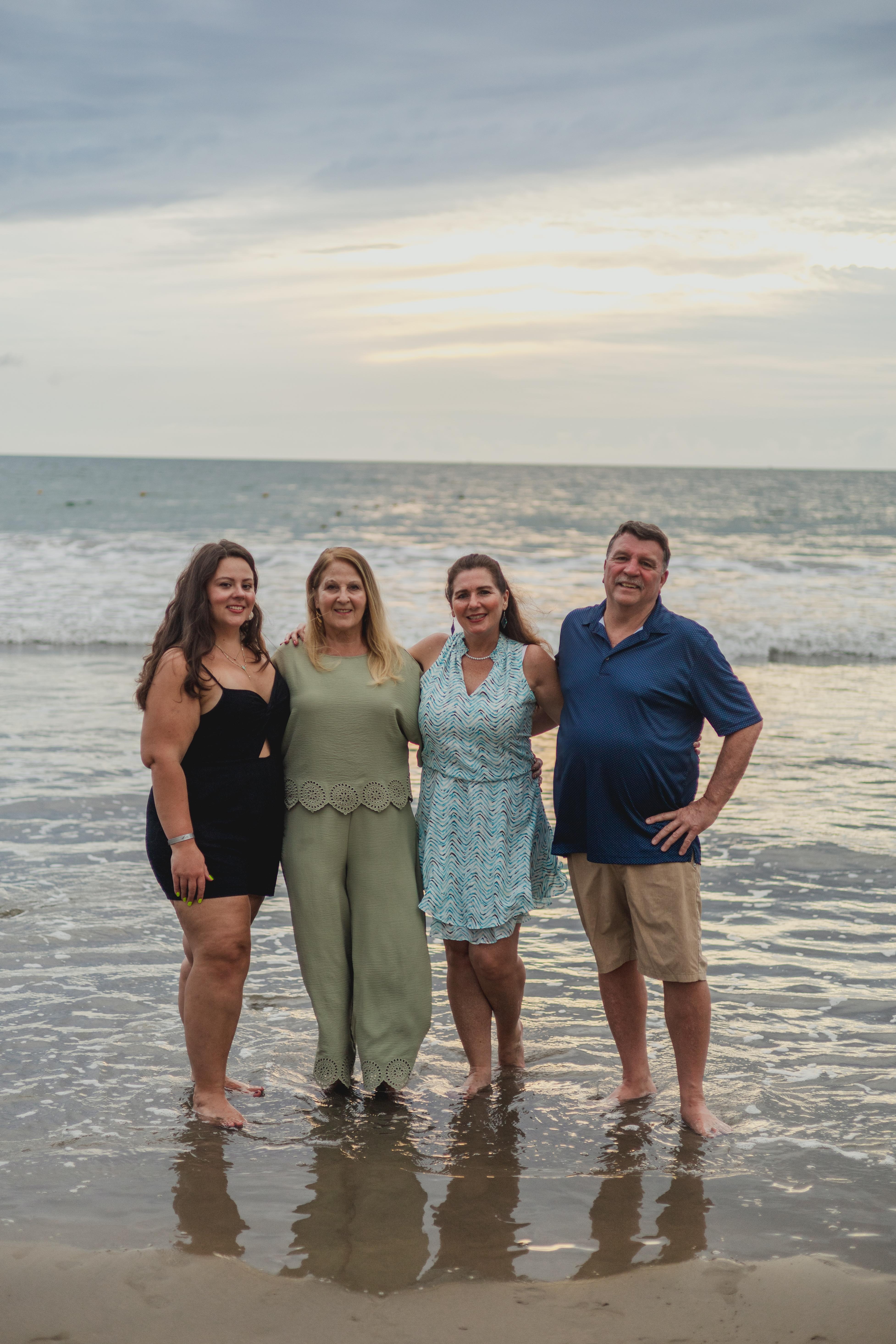 We had professional pictures done on the beach from the resort 