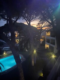 Avond uitzicht balkon