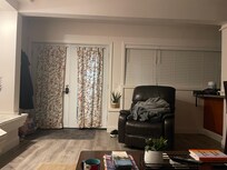 Comfy furniture, a warm fireplace and fluffy blankets added to the coziness of the space.