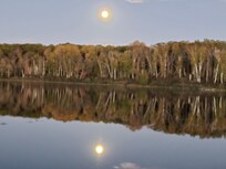Full moon at dusk from the dock. 😍🌕