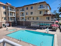 Large pool with handicap chair lifts