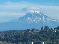 View from our room of Mt Rainier