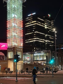 Central Station plaza across from hotel. Local tram and bus stops there too
