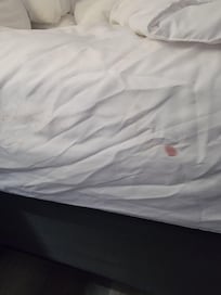 Blood on sheets