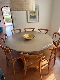 Table seated 8. Great for dinner and playing games