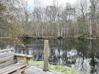 Upstream standing on the dock