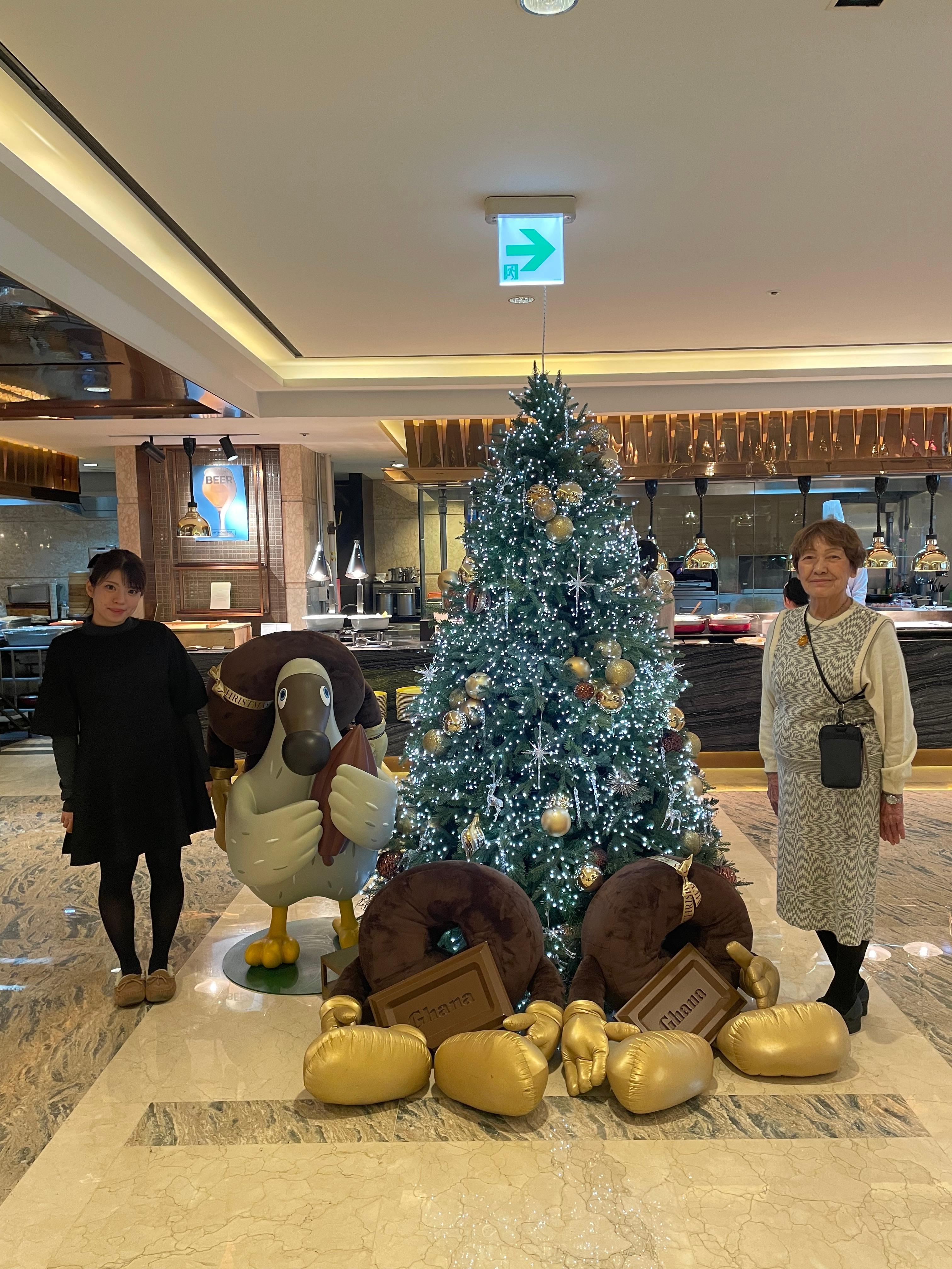 朝食会場が綺麗に飾られていました💛