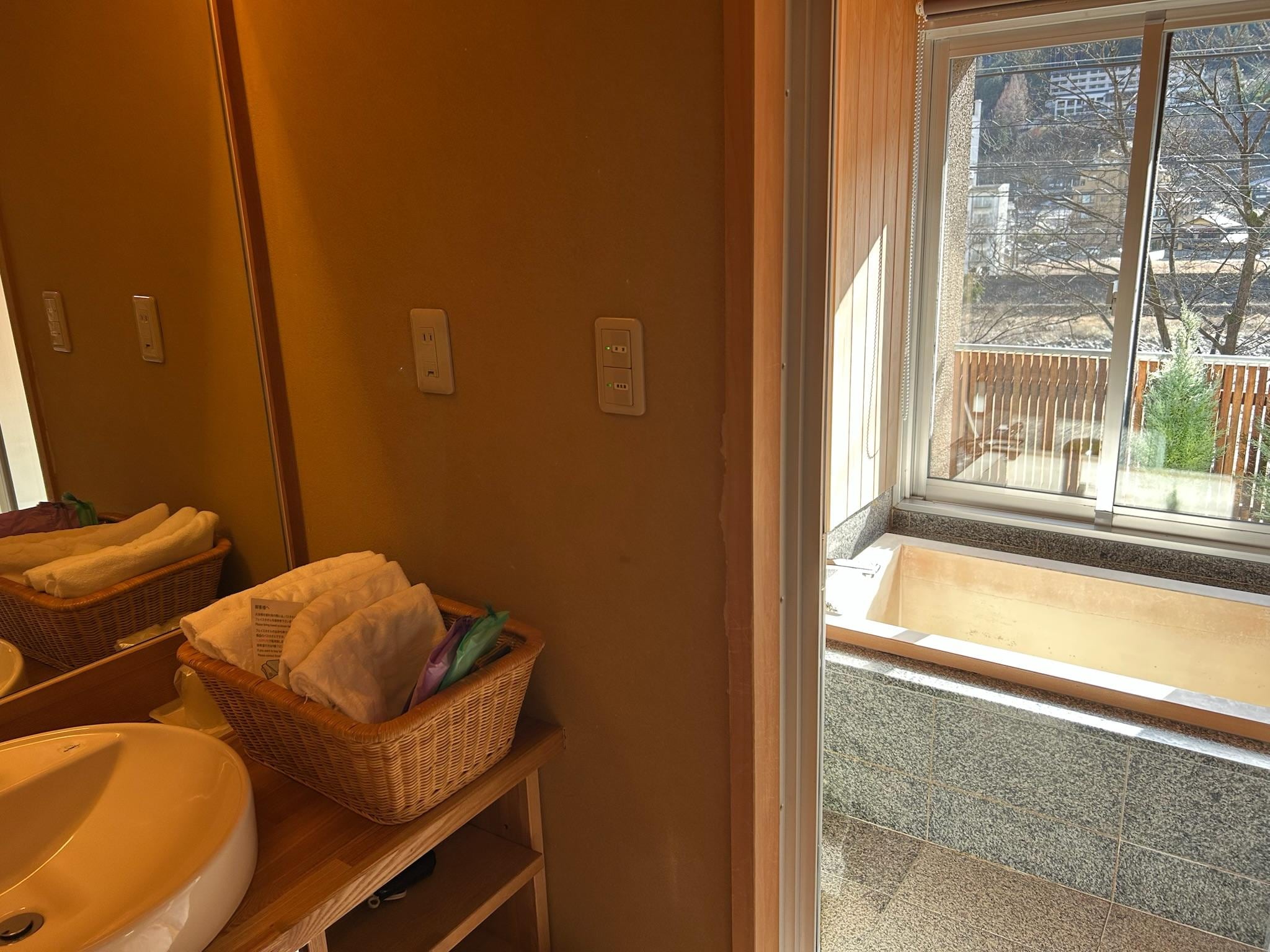 部屋の展望風呂