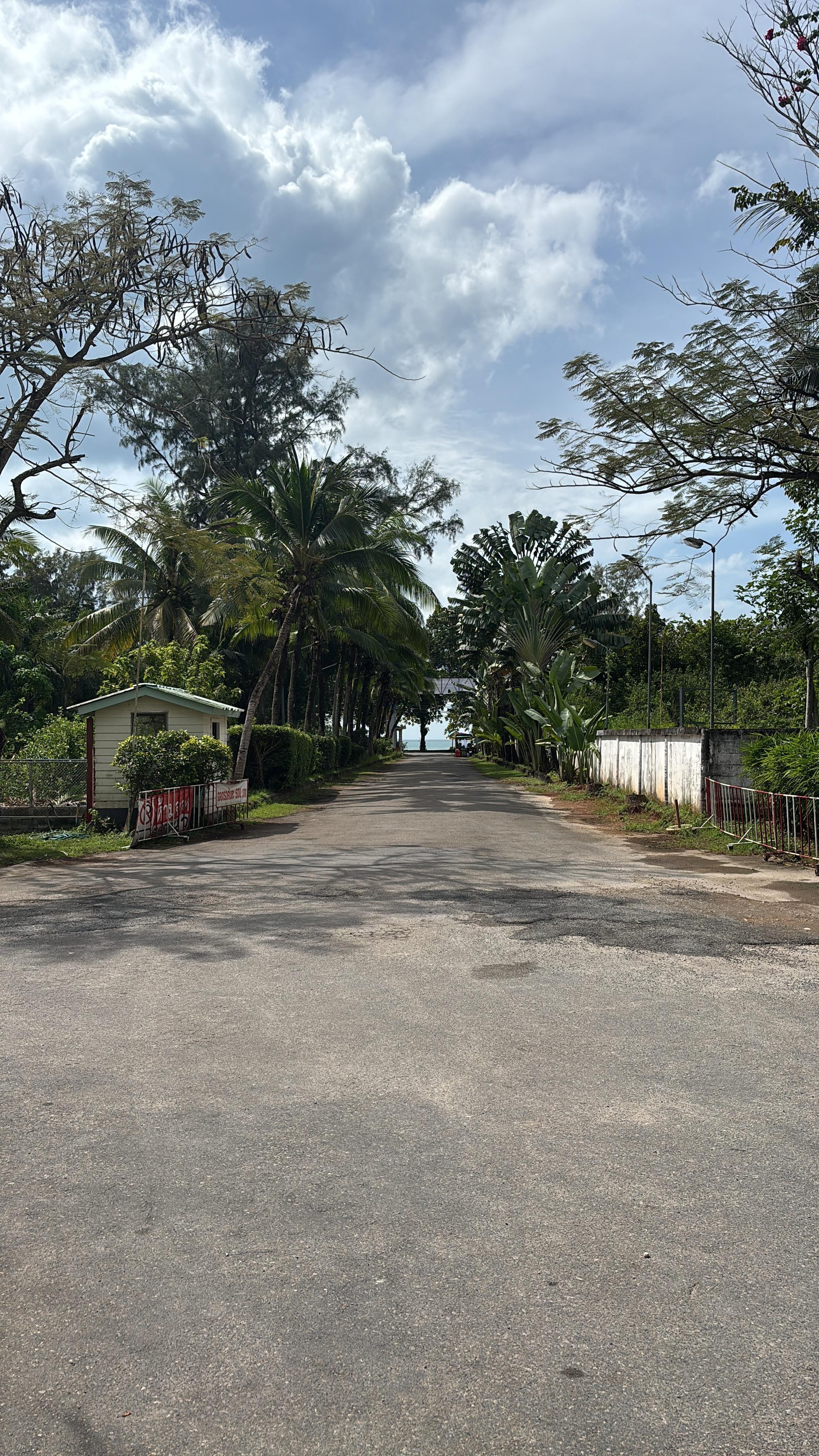 The beach is at the end of the hotels driveway. About 70meters from the front door.