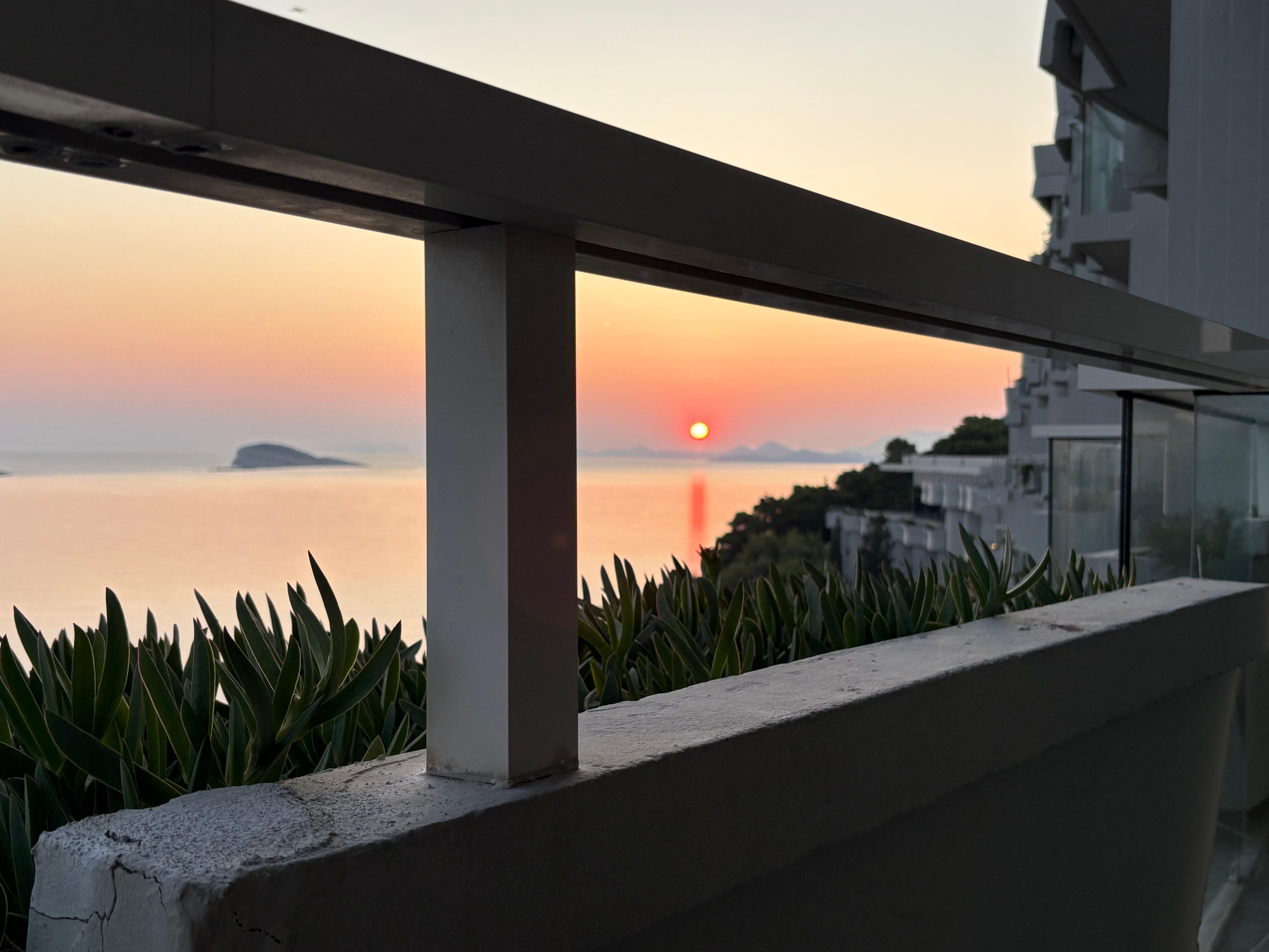 Sunset from hotel balcony 
