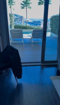 This is the room with the swim out pool