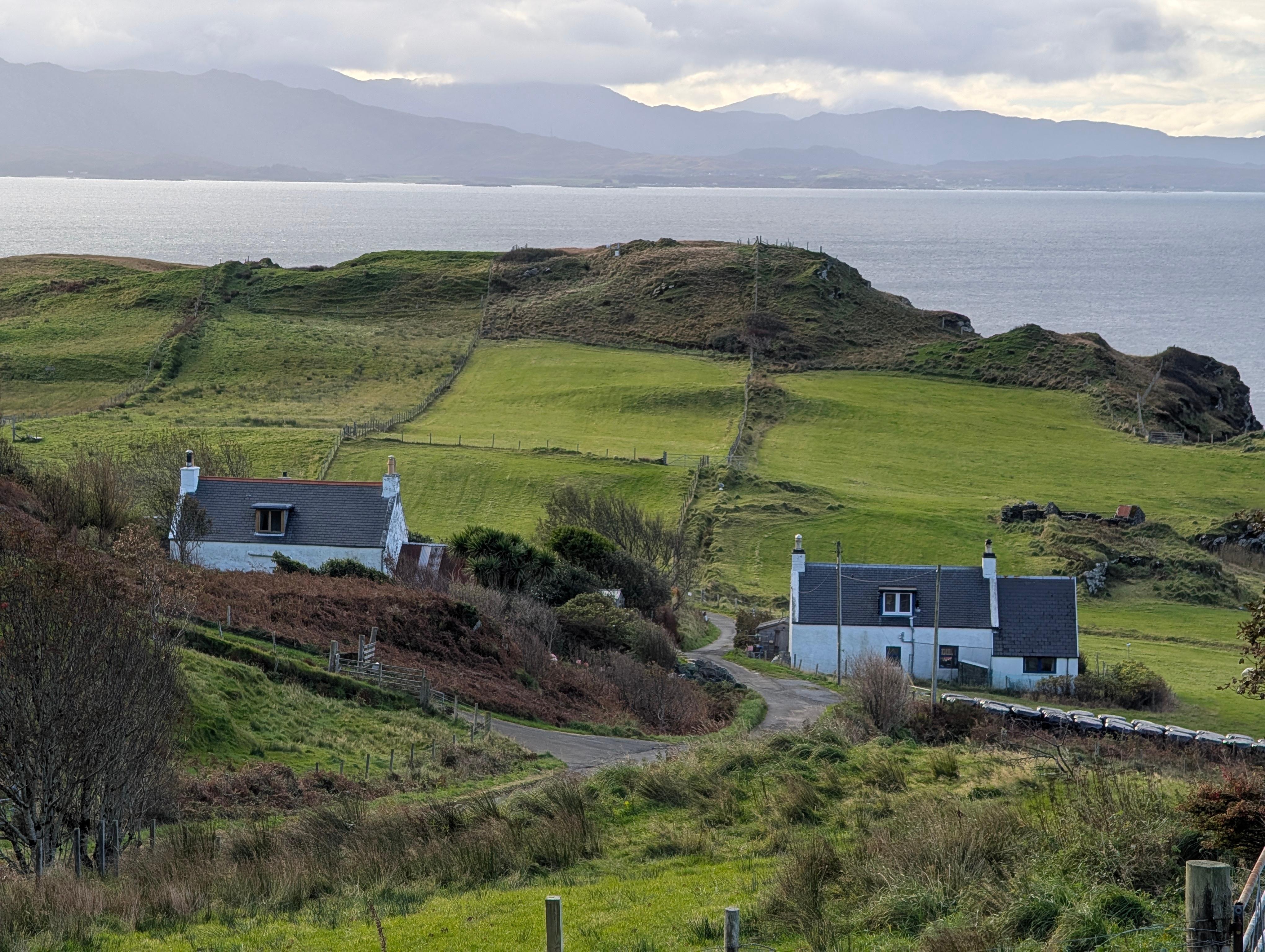 View from upstairs bedroom window of house