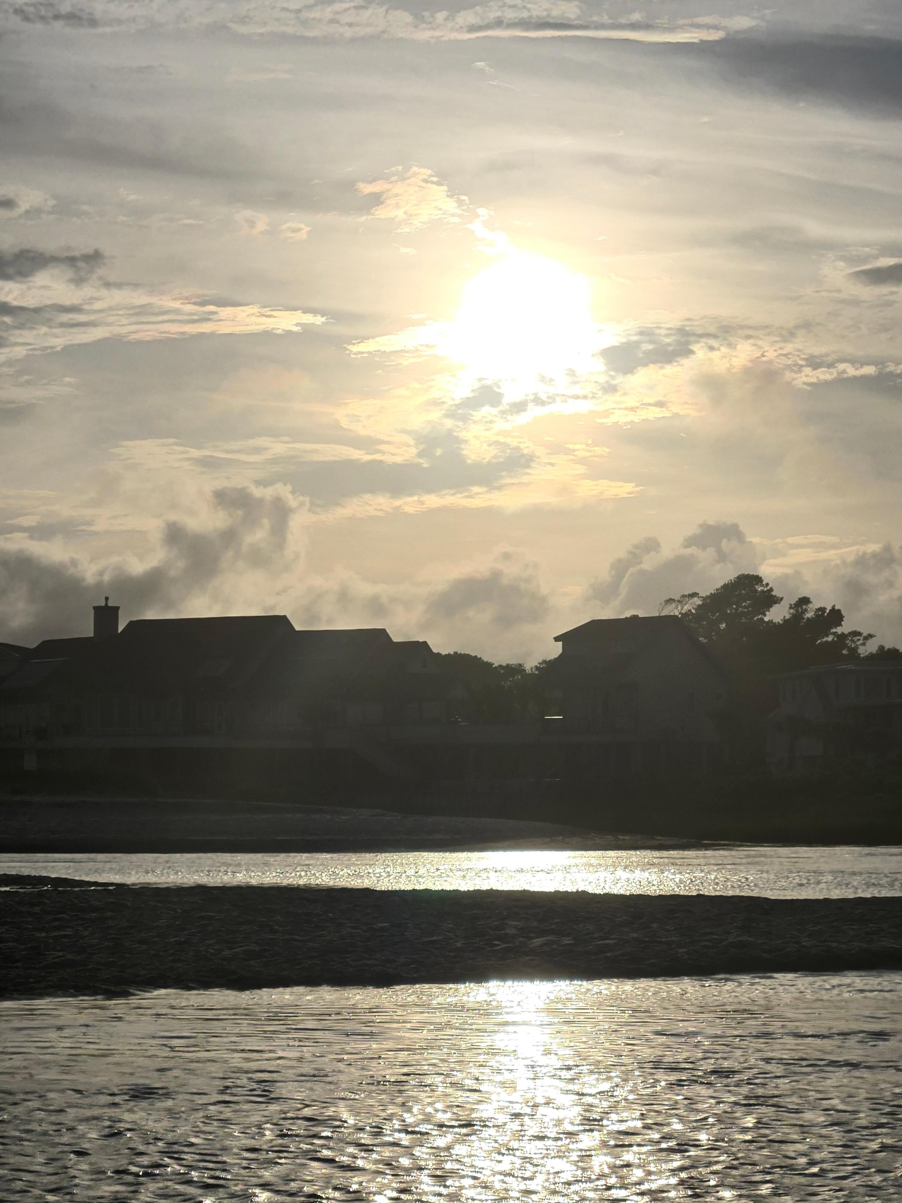 The beach at sunset 2 min from condo.