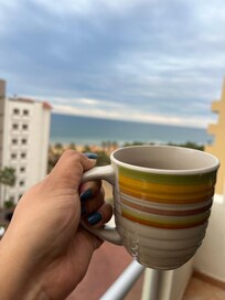 Coffee by the balcony with a view