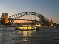 Sidney harbour bridge at night