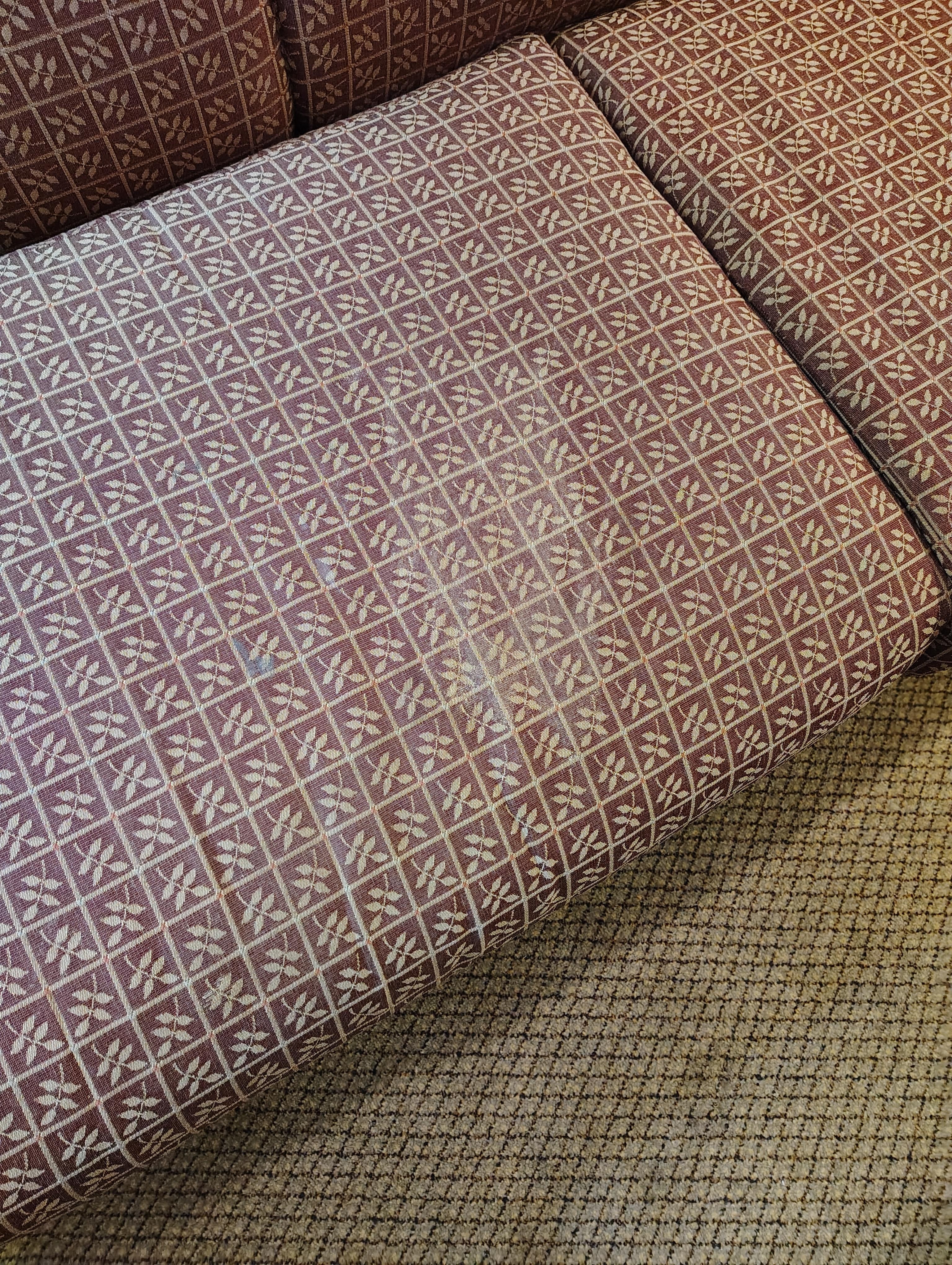 Random white stain they "can't remove"