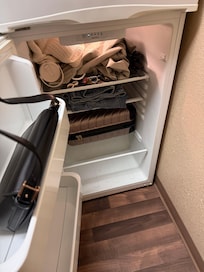 The only place safe to keep my belongings- refrigerator