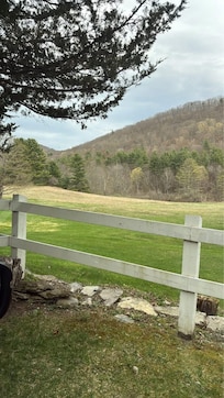 View from the house to field below