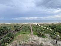 From the first floor porch looking out to the water.