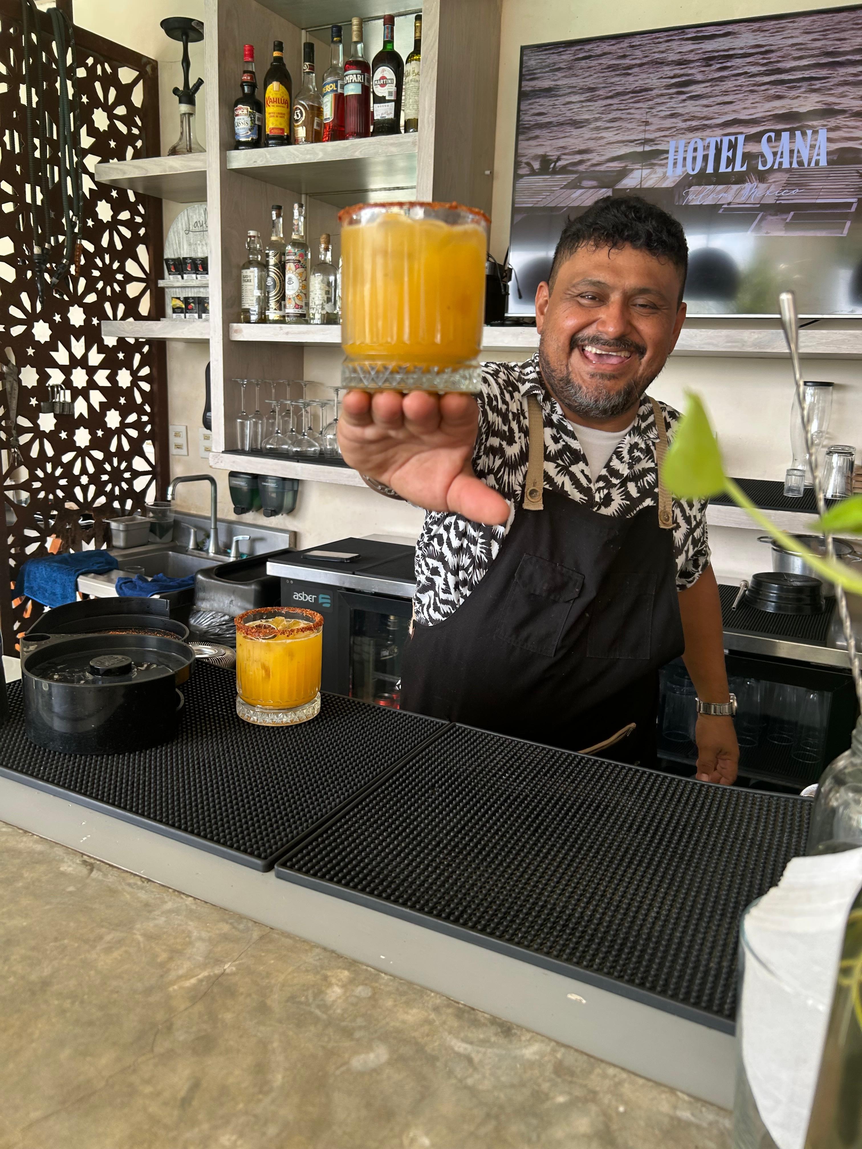 Passion fruit margaritas