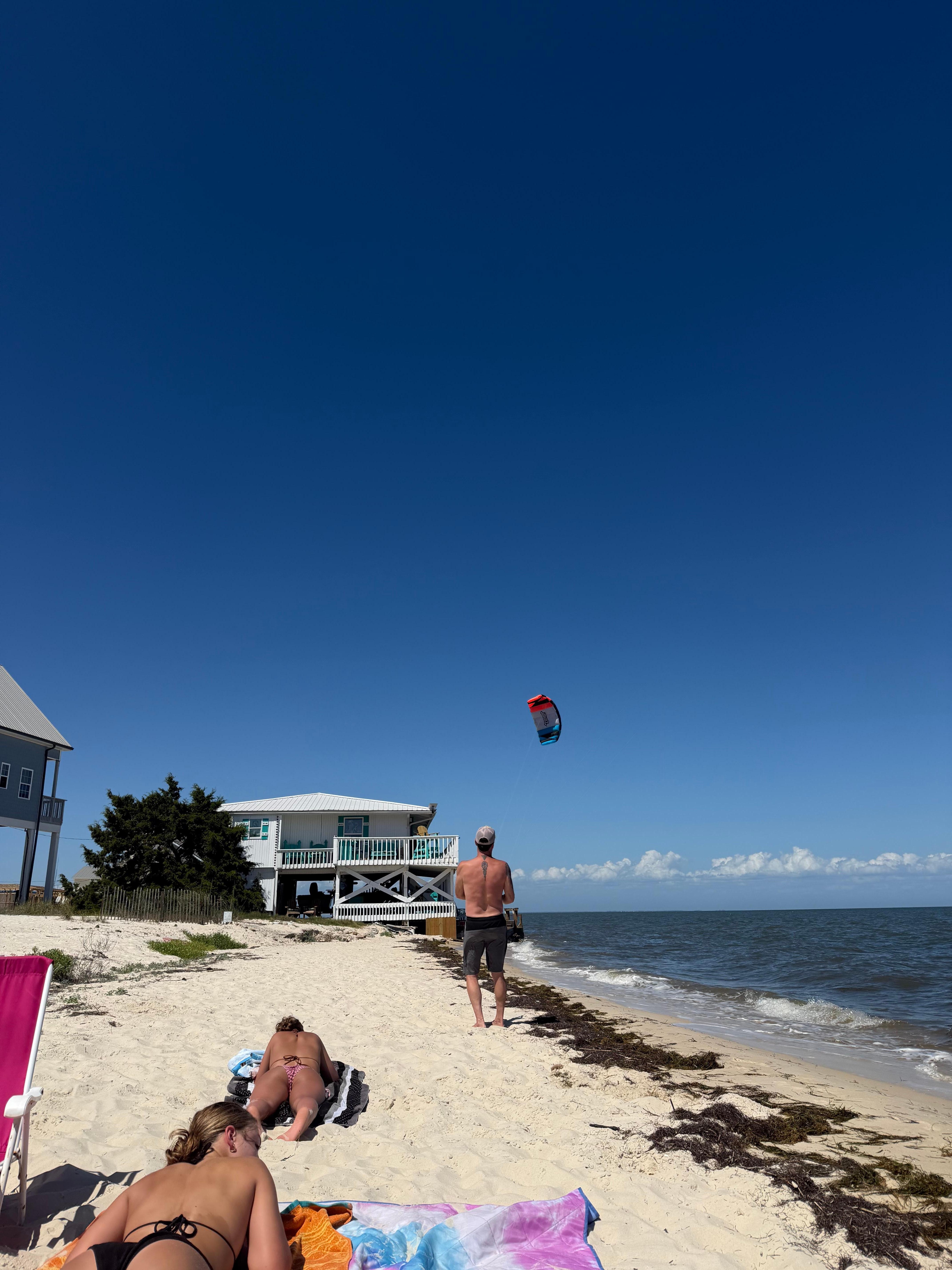 The beach in front of of the house 