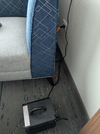 air filter next to the bed by the window