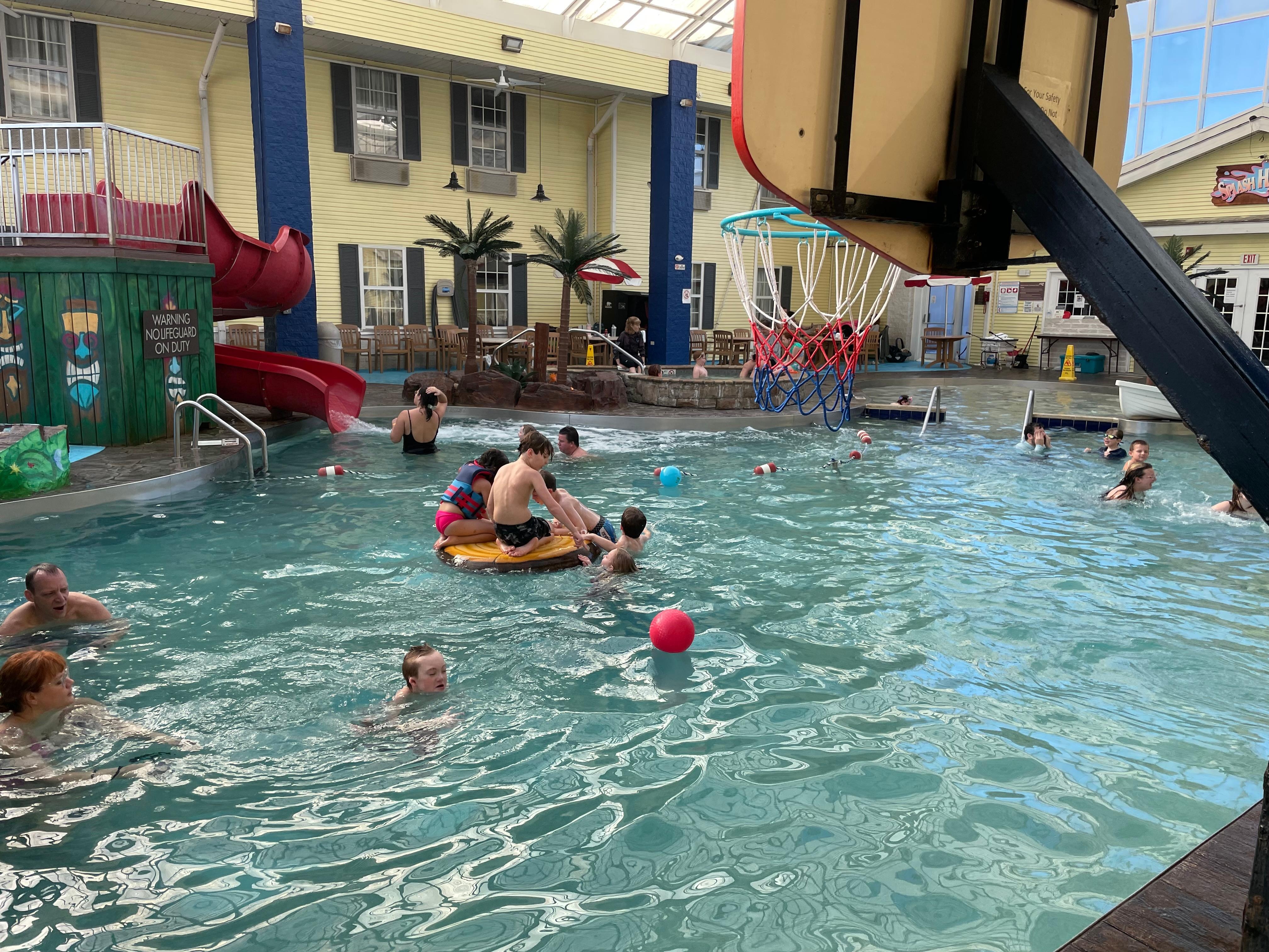 Main pool and kiddie pool in the back