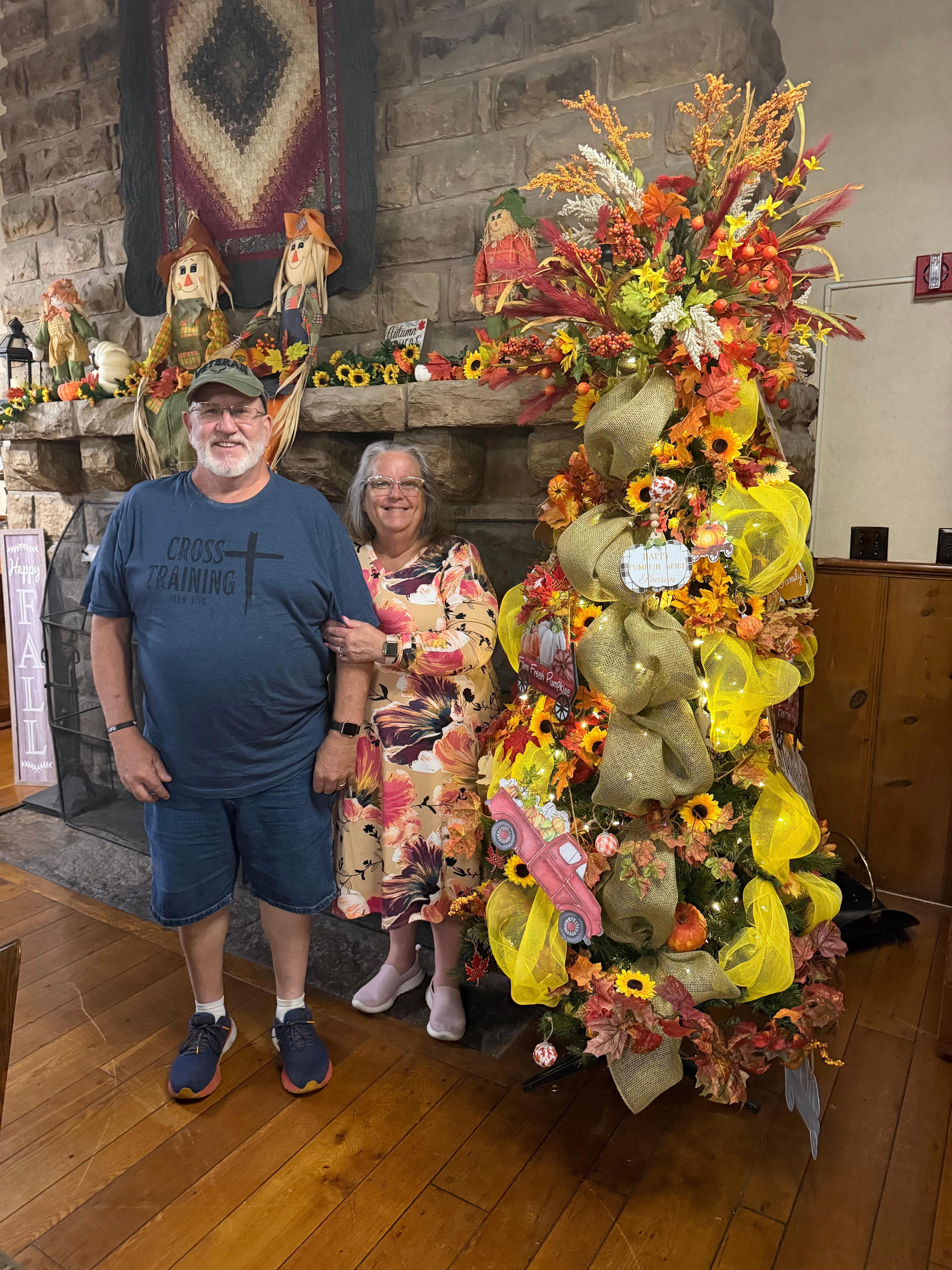 Fall decorations made OUR stay feel so festive!