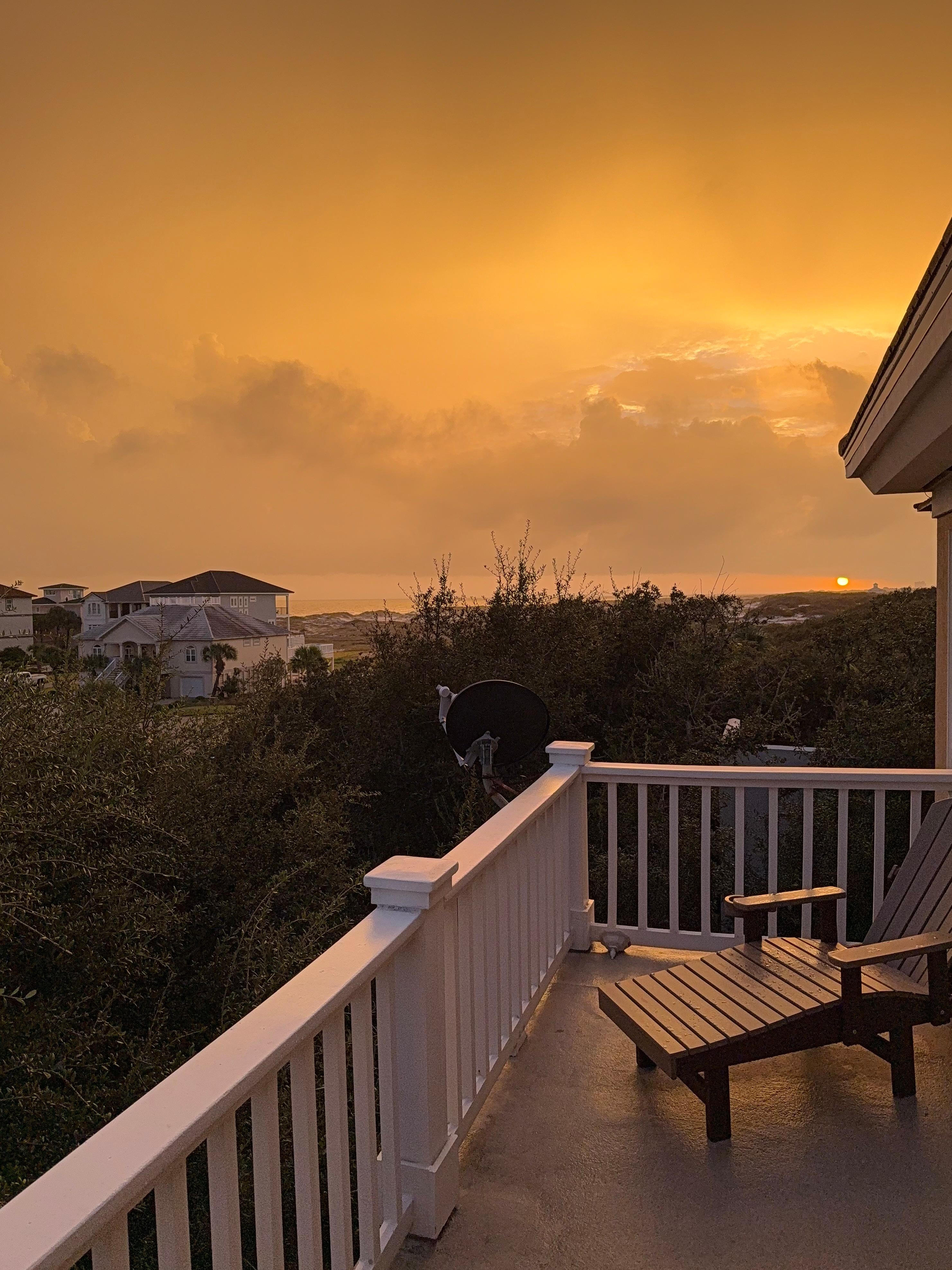 First night sunset from master balcony. 