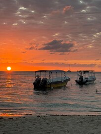 Nightly champagne at sunset