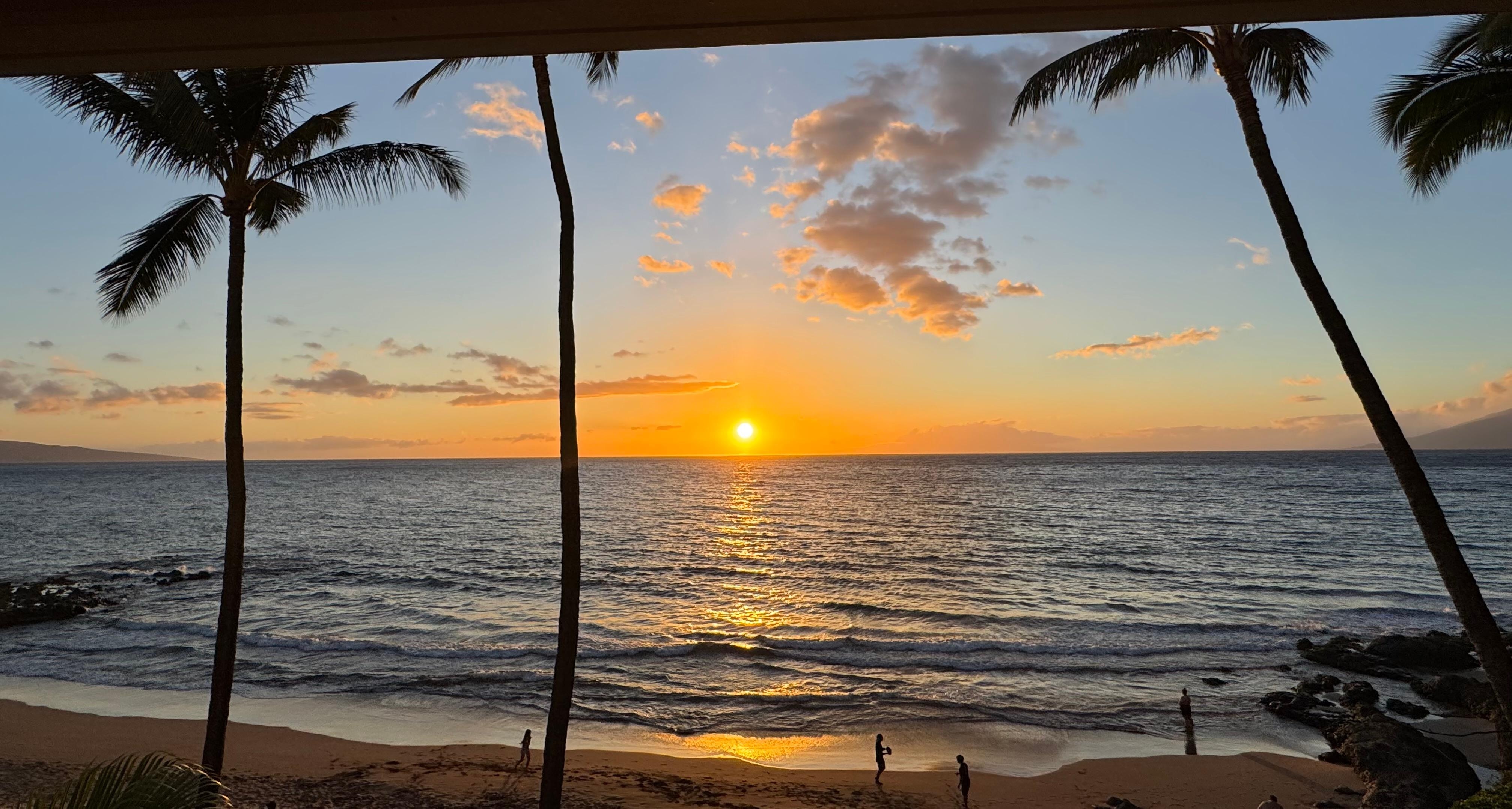 Sunset view off of the lanai. 