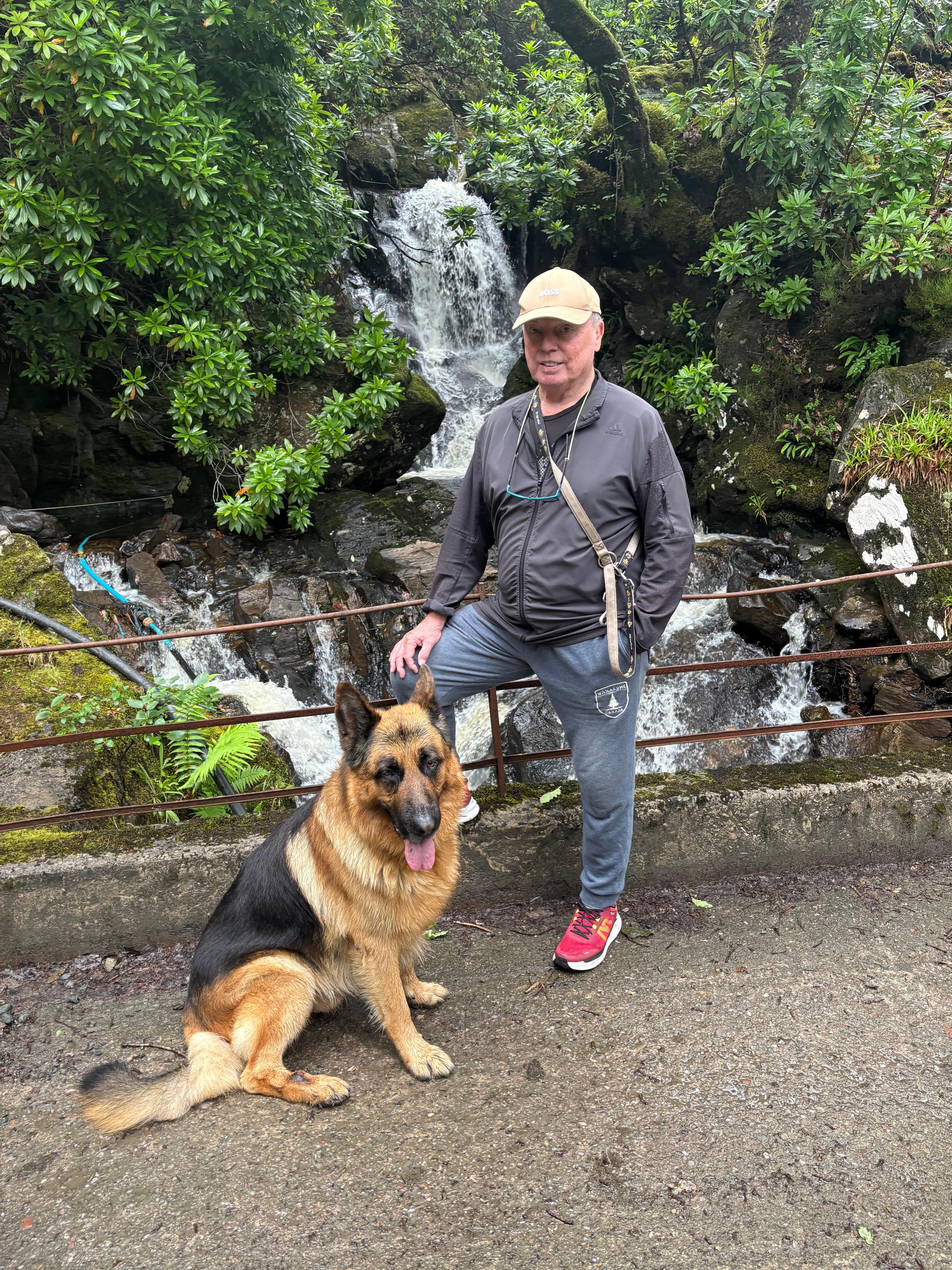 Waterfall at the back of the Cottage walk