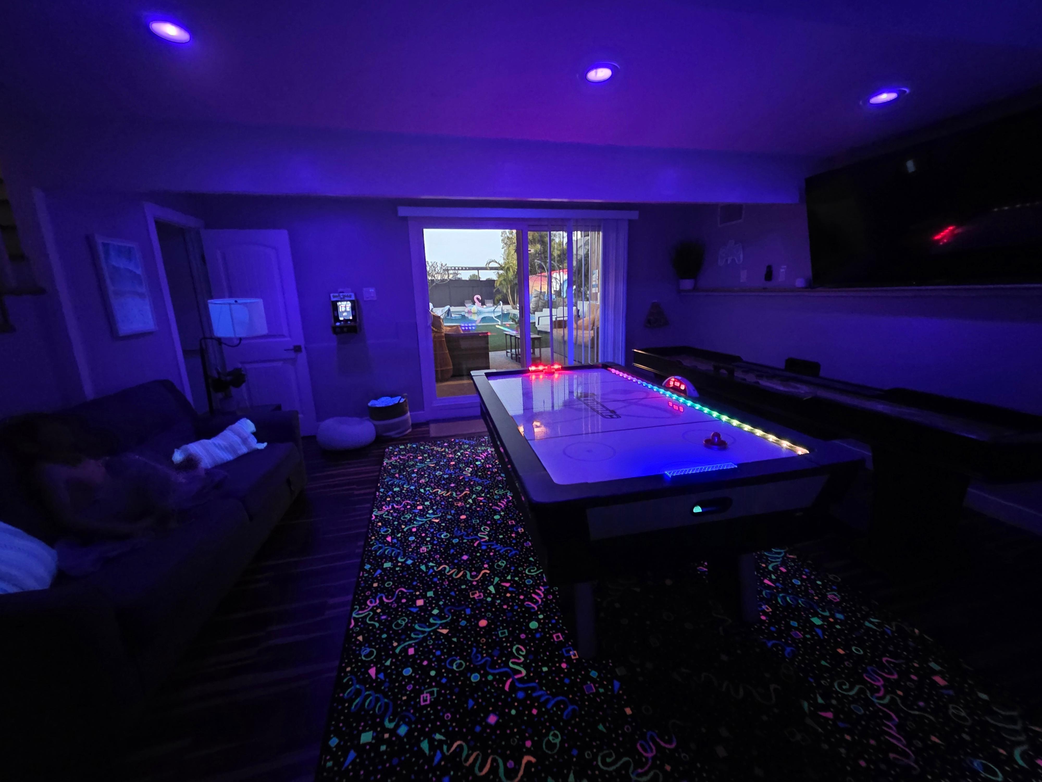 The fun was nicely spread inside and out for the kids.