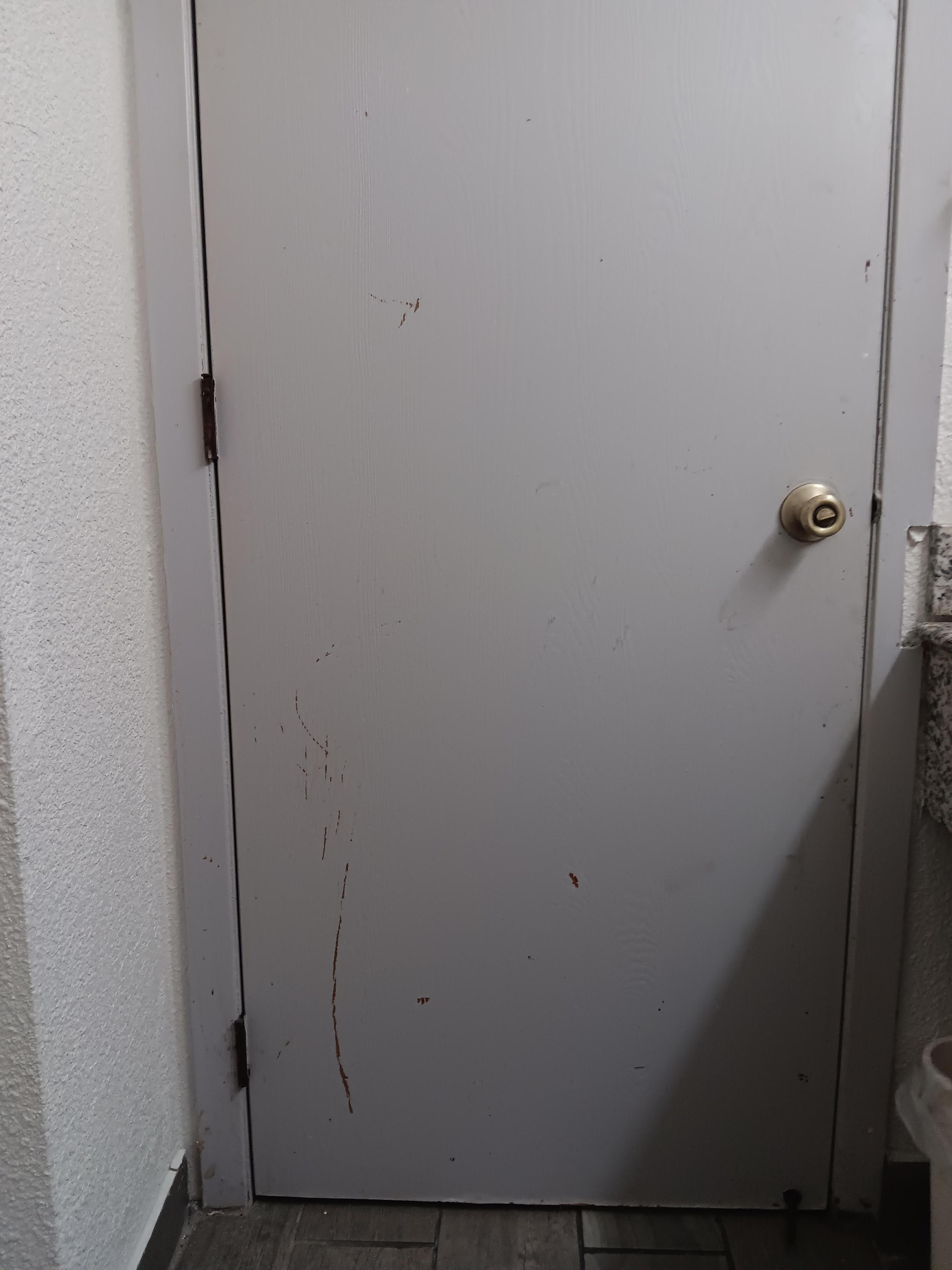 Back of bathroom door. 