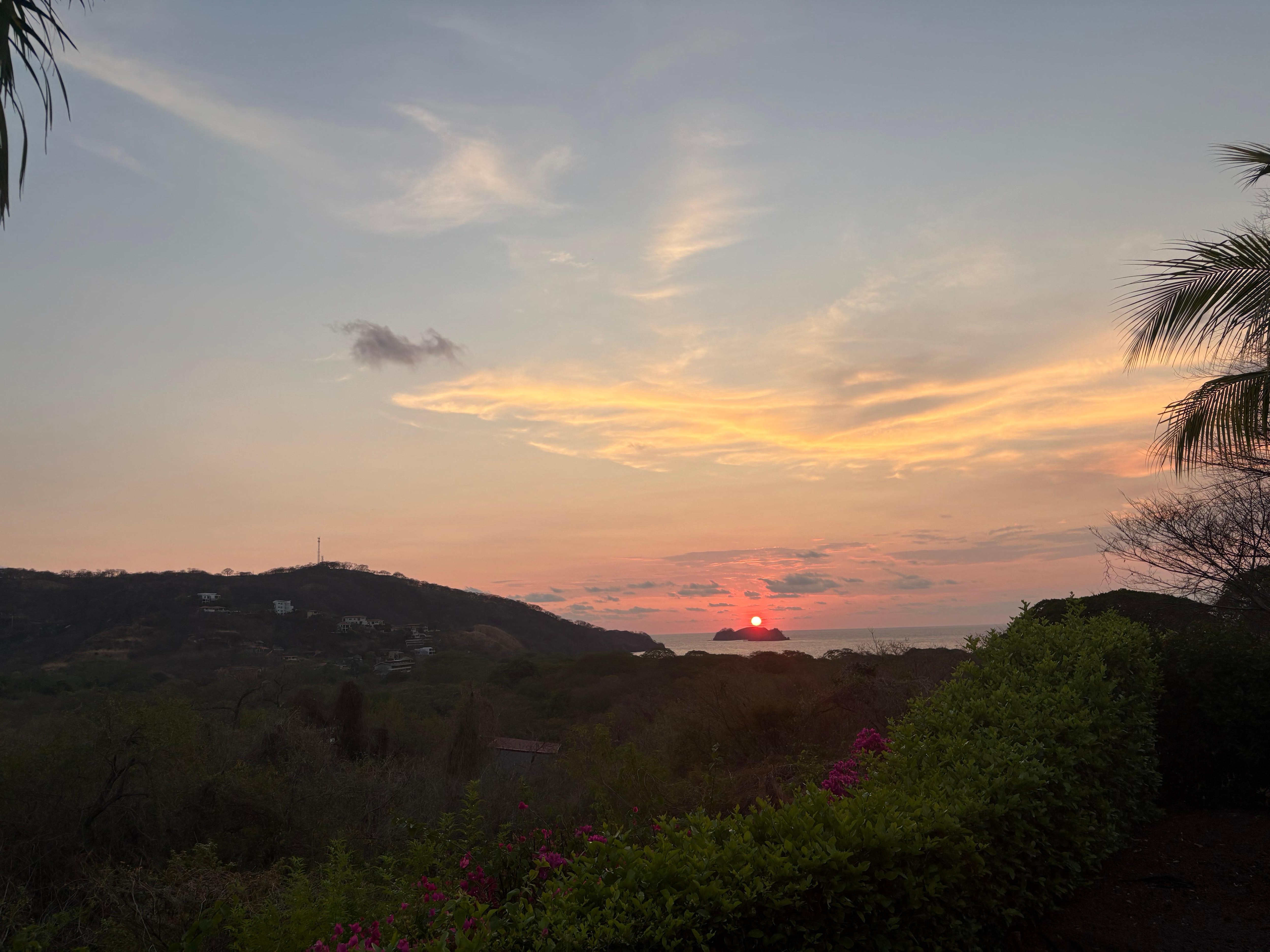 Sunset view from the villa 