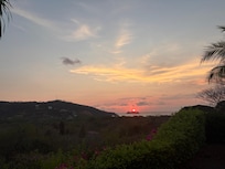 Sunset view from the villa
