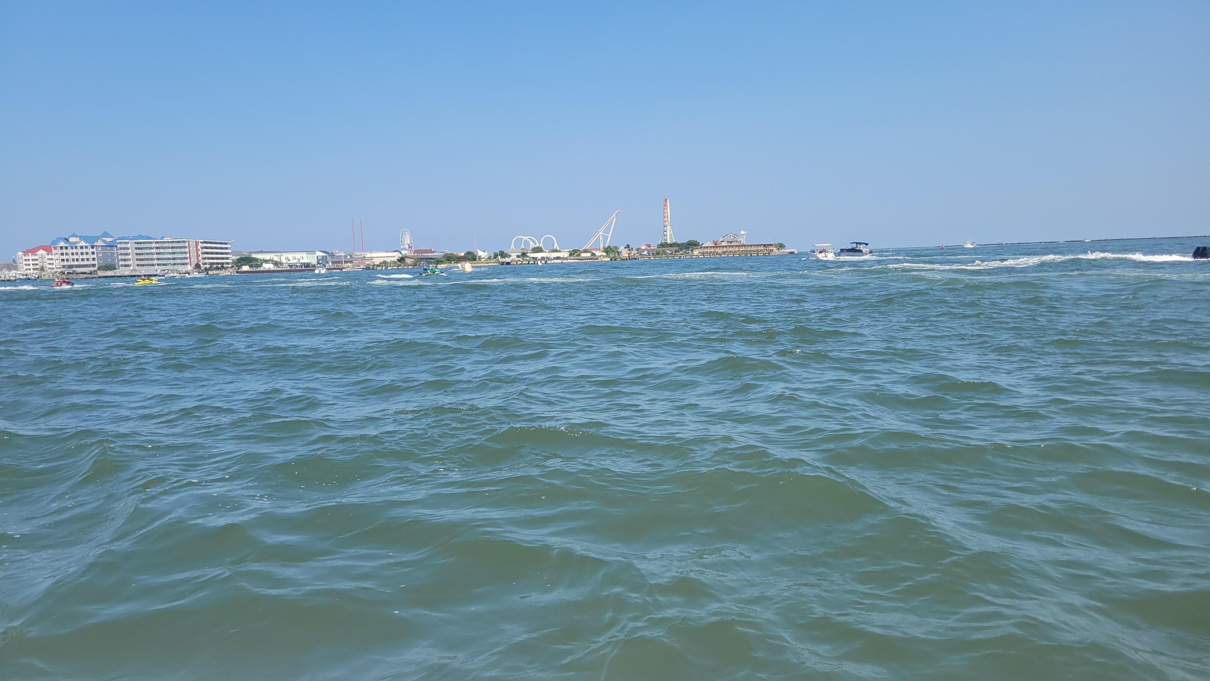 Fishing at the inlet
