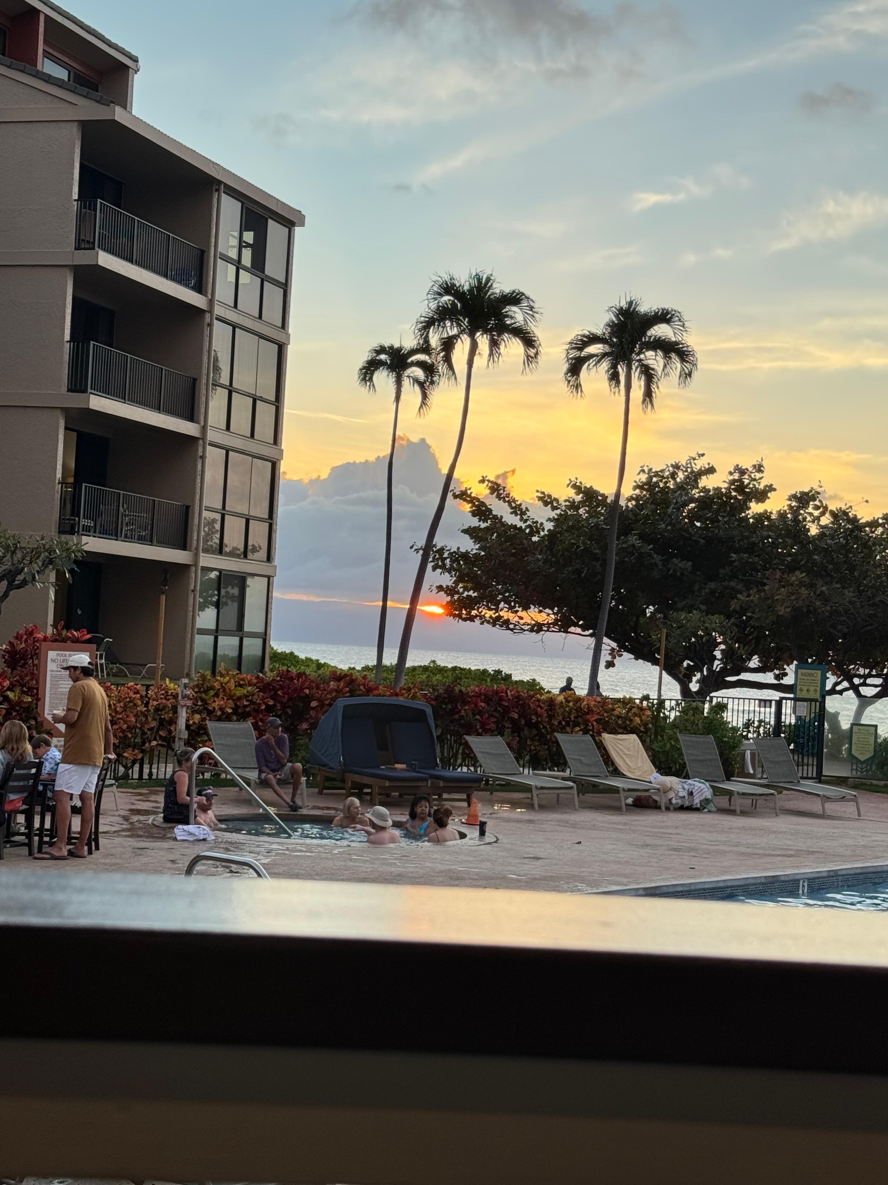 View from on site restaurant 