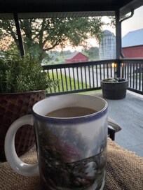 coffee on the porch in the wee hours on the morning