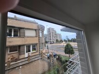 Blick zum Strand und Meer