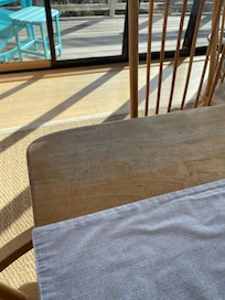 Stained and worn out table