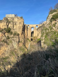 View of Hotel and Puente Nuevo from gorge