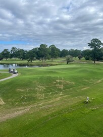 #7 Green on Pine Hill course at Myrtlewood Golf Club