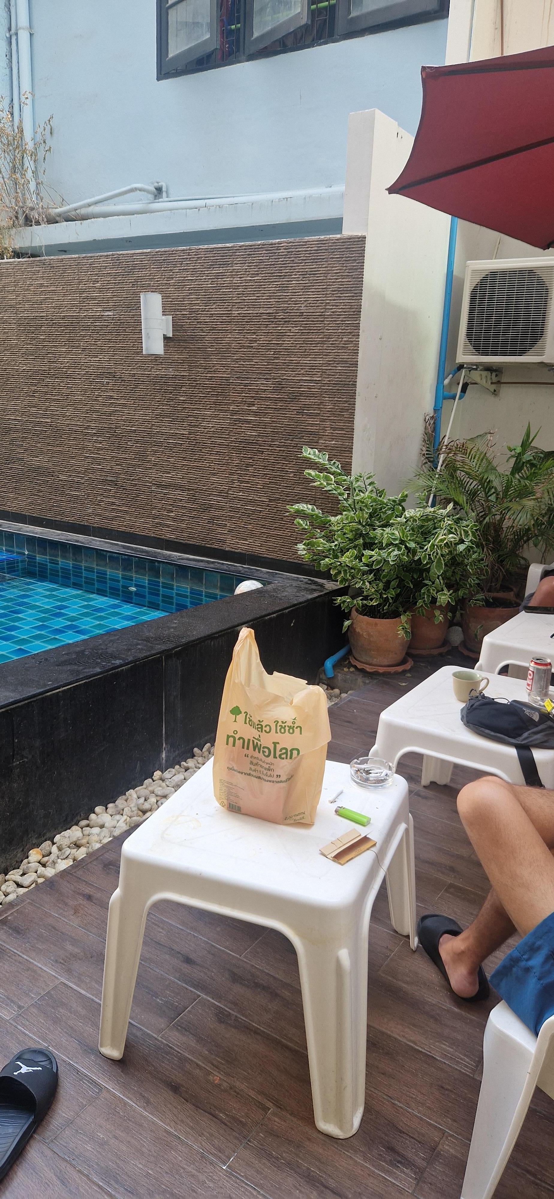 Pool wird nur als Raucherecke benützt 